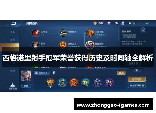 西格诺里射手冠军荣誉获得历史及时间轴全解析