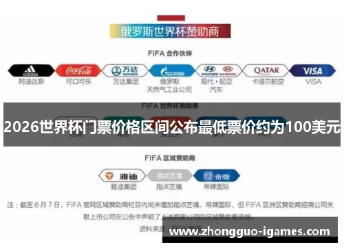 2026世界杯门票价格区间公布最低票价约为100美元